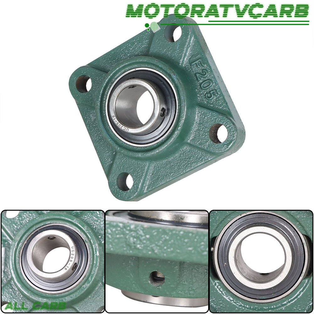 ALL-CARB 2 × 1" Bore UCF205-16 Solid Base Pillow Block Flange Mounted Bearing