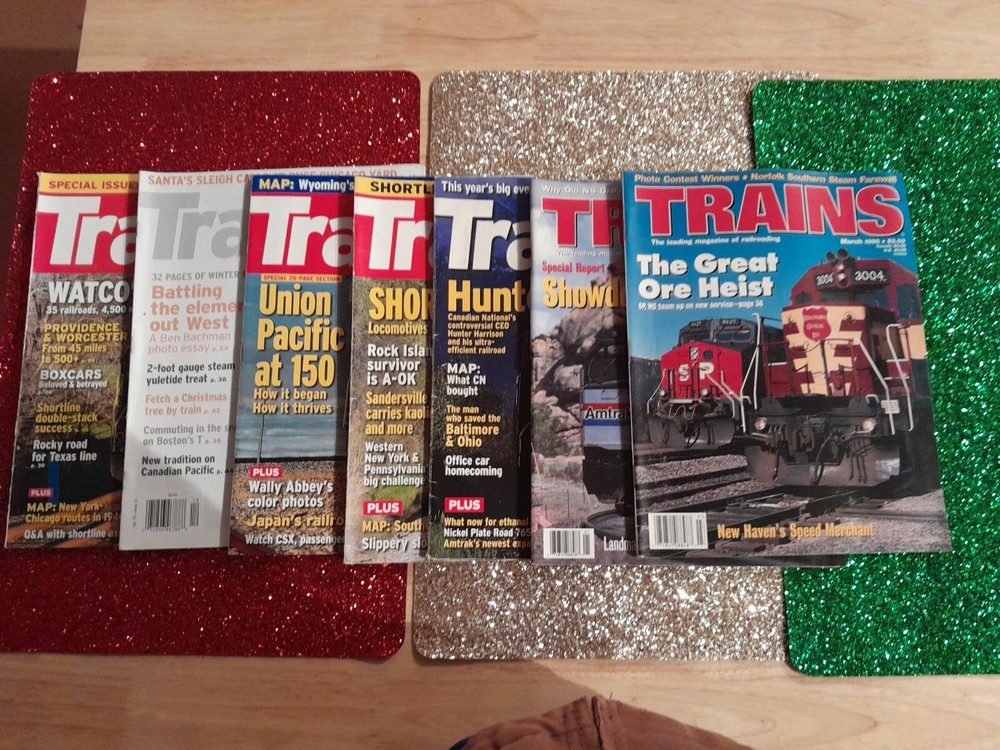 Trains Magazine Lot 7 Issues