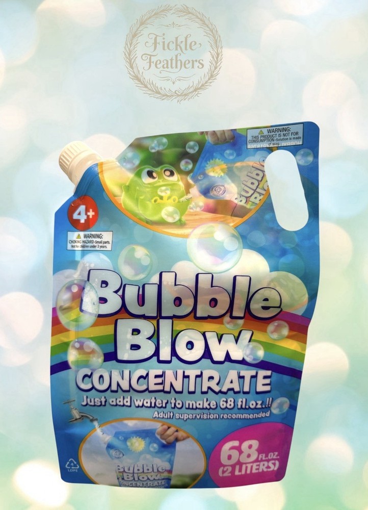 Bubble Blow Concentrate Solution for Bubble Machine Makes 2 L or 68 FL.Oz.