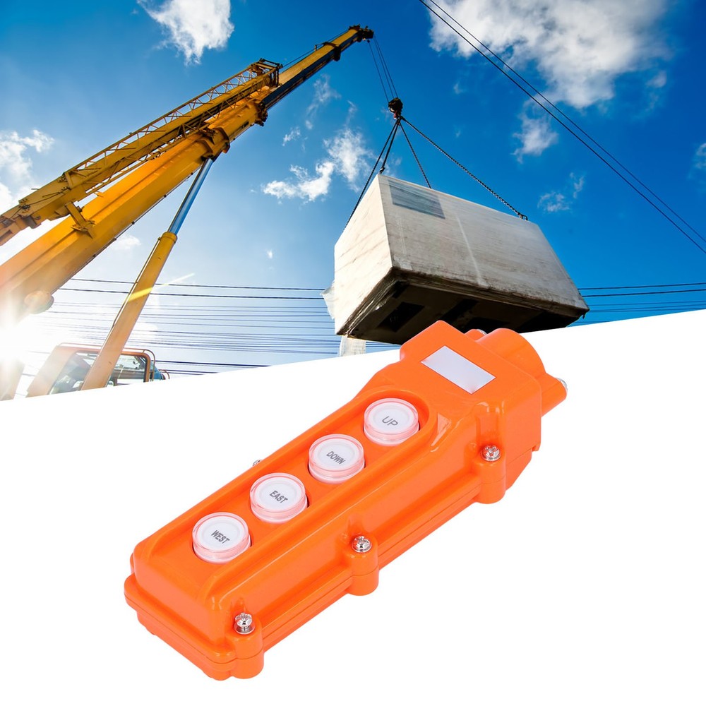 Crane Remote Control Hoist Switch Push Button Box Controller Rainproof New