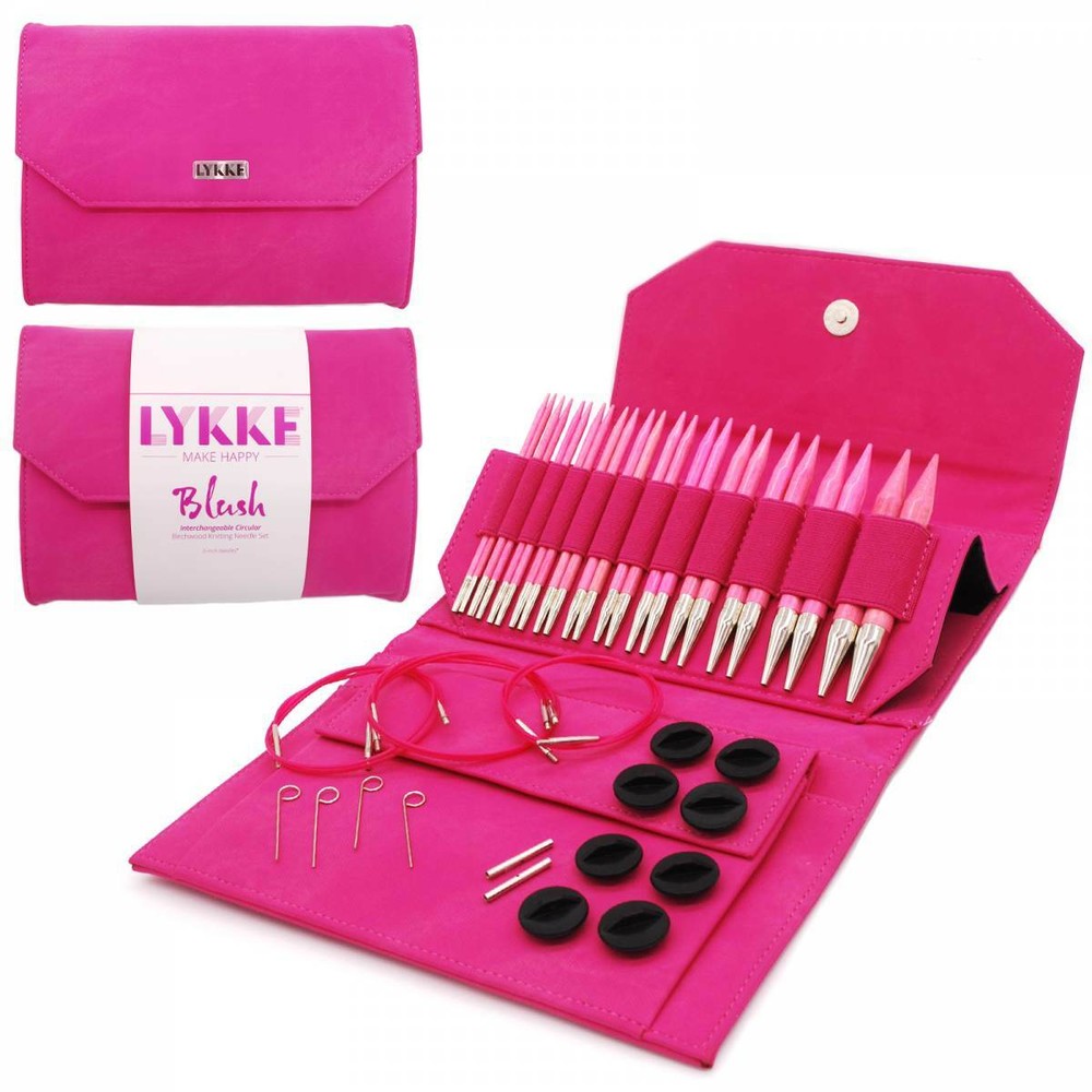 Lykke Blush Needle Sets: Interchangeable and Double Point