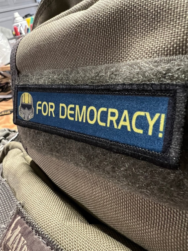 1x4 For Democracy! Helldivers Themed Morale Patch
