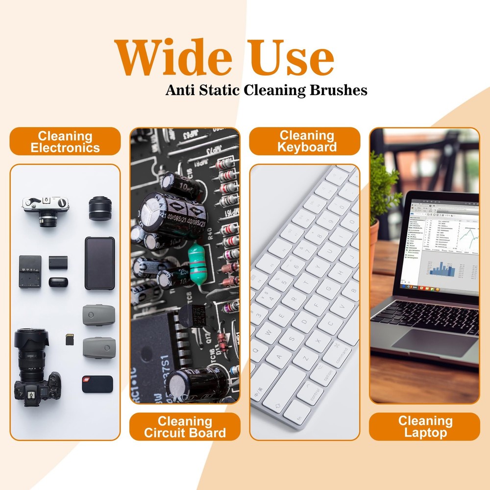Small Portable Nylon Anti Static Brushes Electronics Computer Keyboard Laptop...