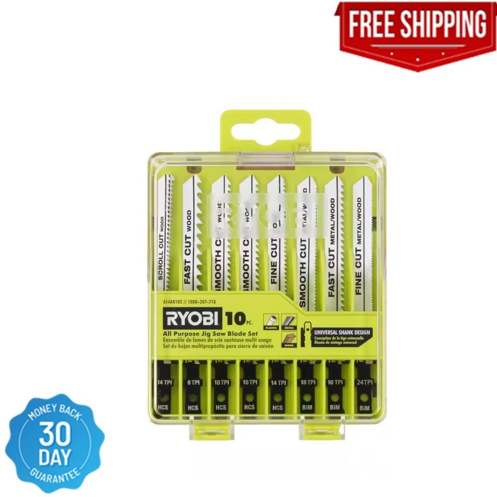 All Purpose Jig Saw Blade Set (10-Piece)