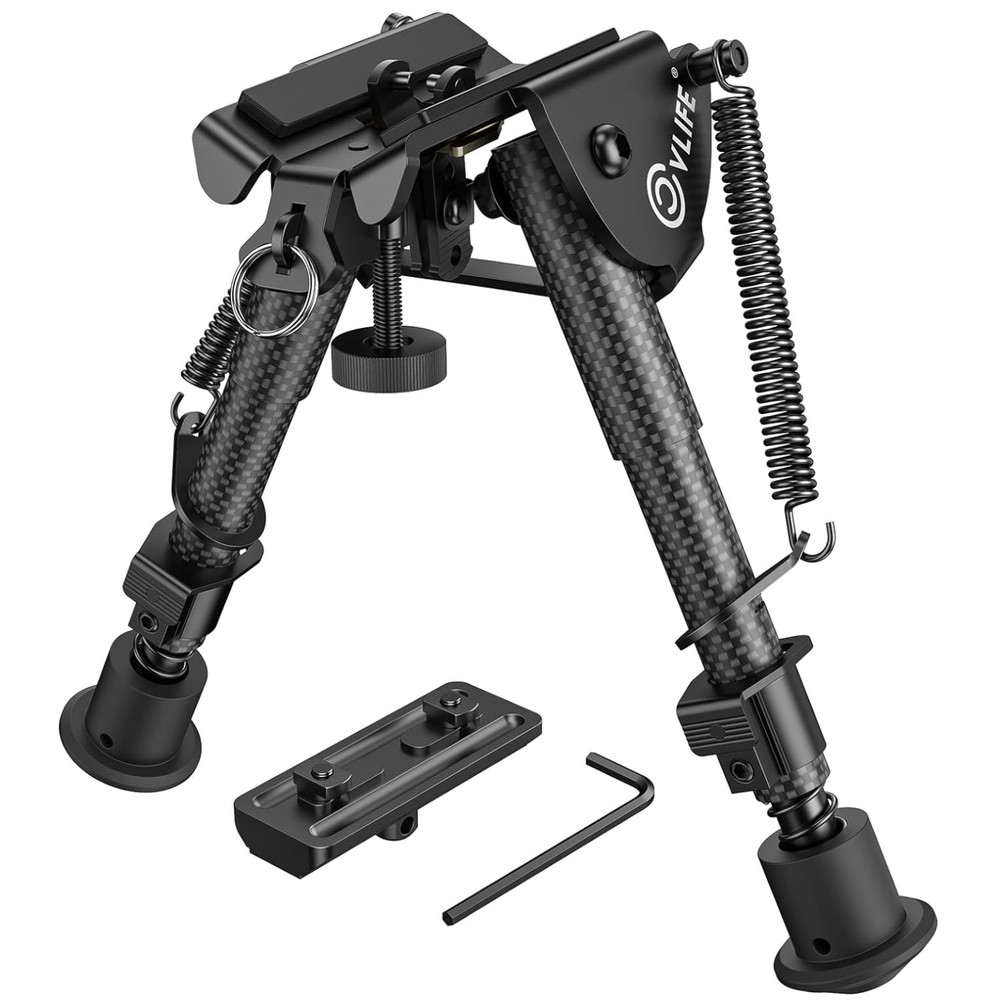 Robust 6-9 Inches Adjustable Bipod with Rubberized Feet for Ultimate Support