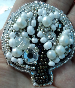 Crystal Art Beadwork kit for creating brooch BP-208C Tree