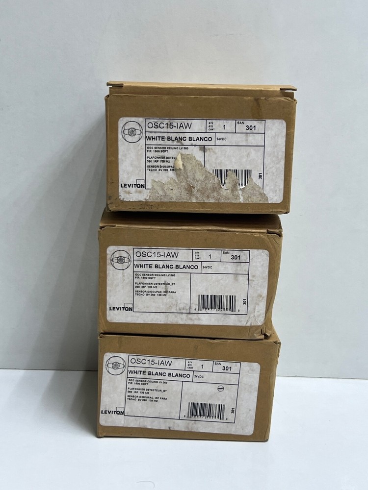 LEVITON OSC15-IAW OCCUPANCY SENSOR CEILING PIR 1500 SQ FT