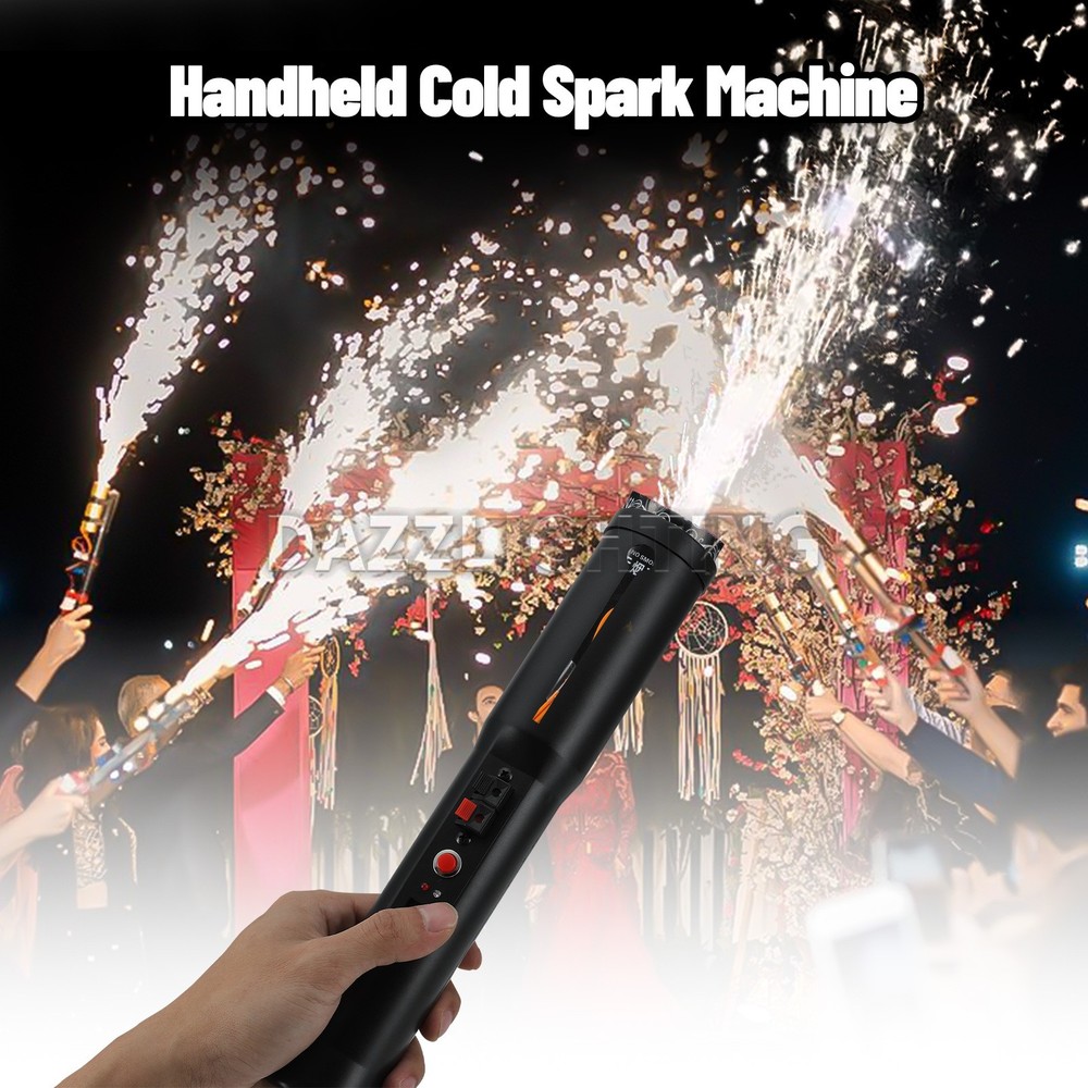 PAIDUN Hand Held Sparkler Effect Mini Cold Spark Machine Firework 1-2M/3.2-6.5FT