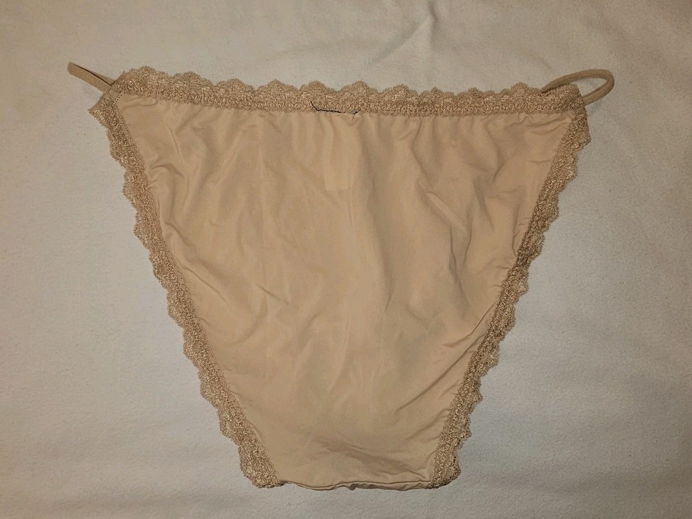 Vintage Girly String Bikini Panties. Size Large