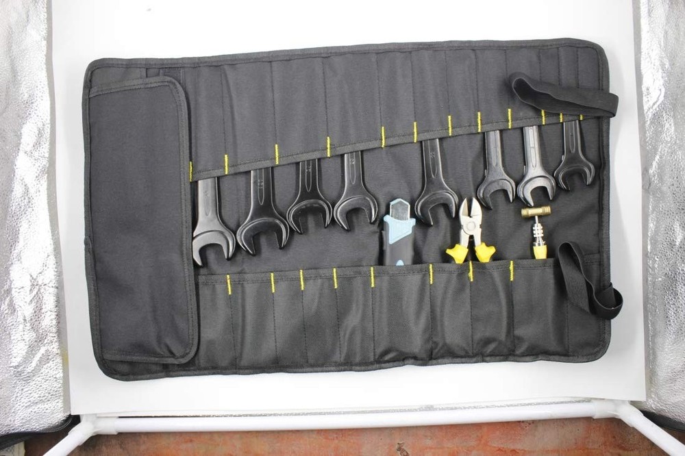 32 Pocket Tool Roll Organizer - Wrench Organizer & Tool Pouch - Wrench Roll I...
