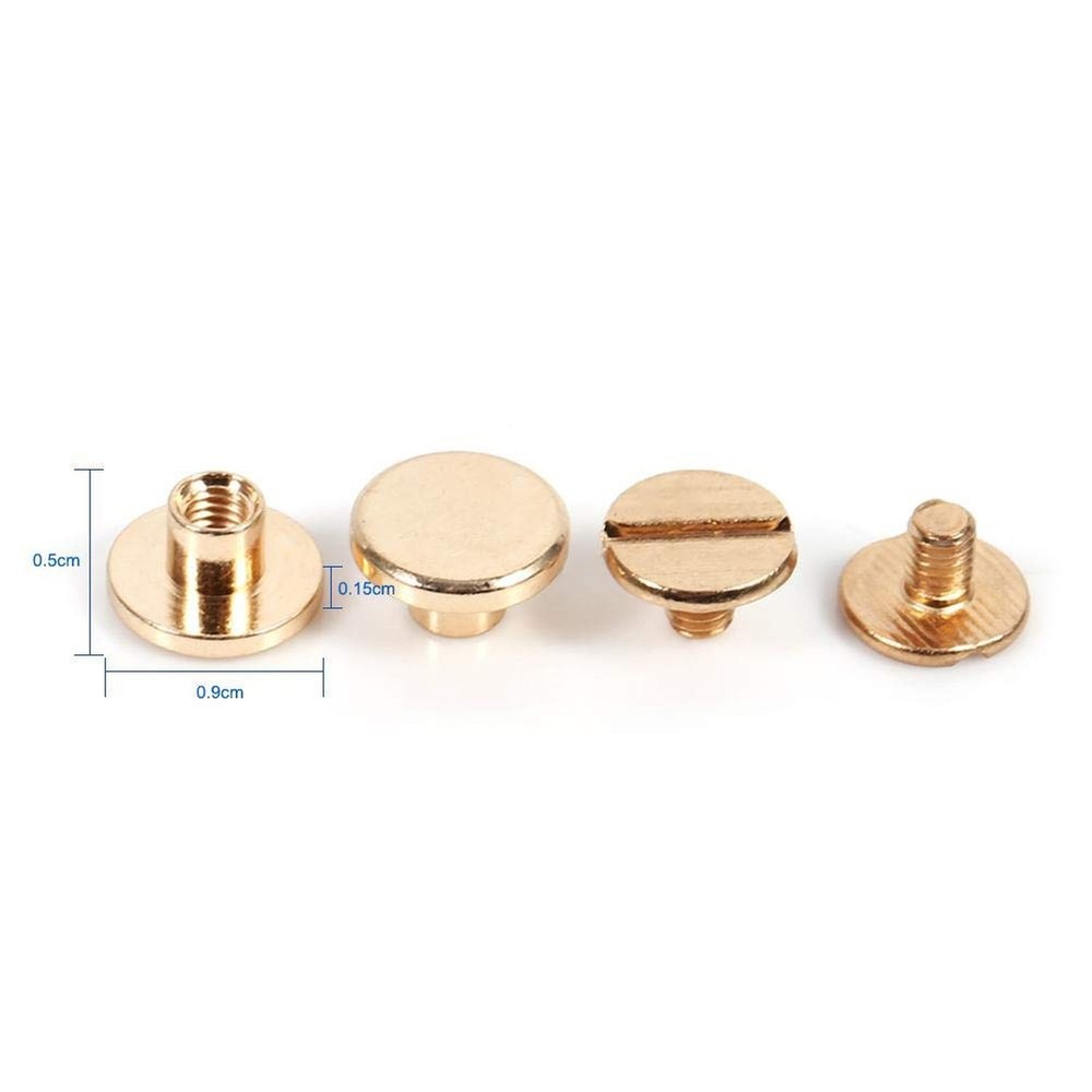01 Wholesale Solid Brass Button Stud Screw Nail Screwback Leather Rivet Belt ...