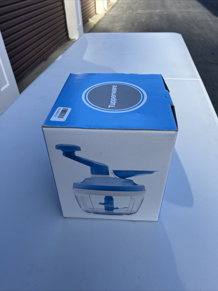 Tupperware Quick Chef Pro System Blue Manual Food Processor Chopper New