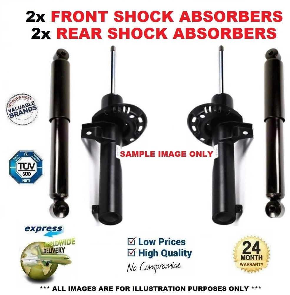 FRONT & REAR SHOCK ABSORBERS for AUDI A3 2.0 TDI 2013-on