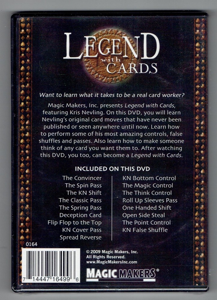 Legend With Cards by Magic Makers - New Card Magic DVD