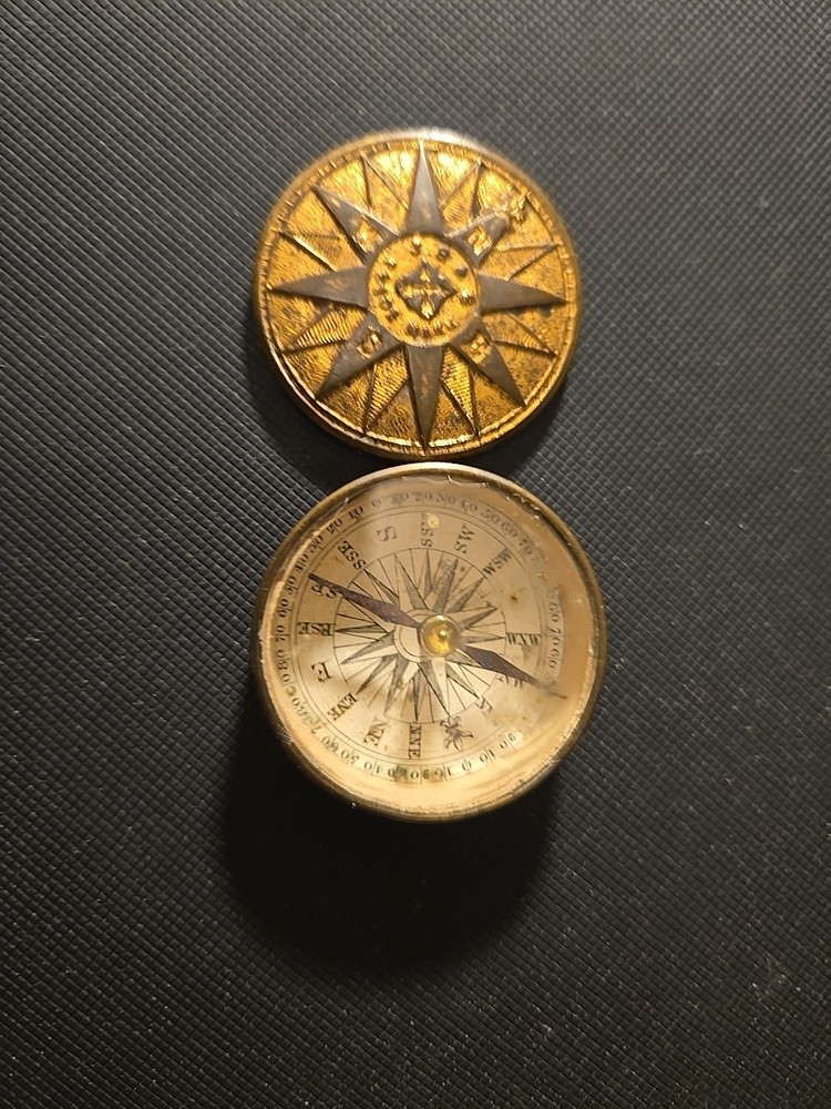 19th Century Brass Compass J B & S - Nautical Navigation Compass Mariner Ships