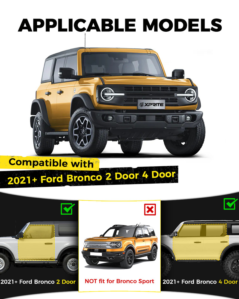 For 2021-2025 Ford Bronco 2" Steel Trailer Tow Hitch Receiver W/ Cover Class 3