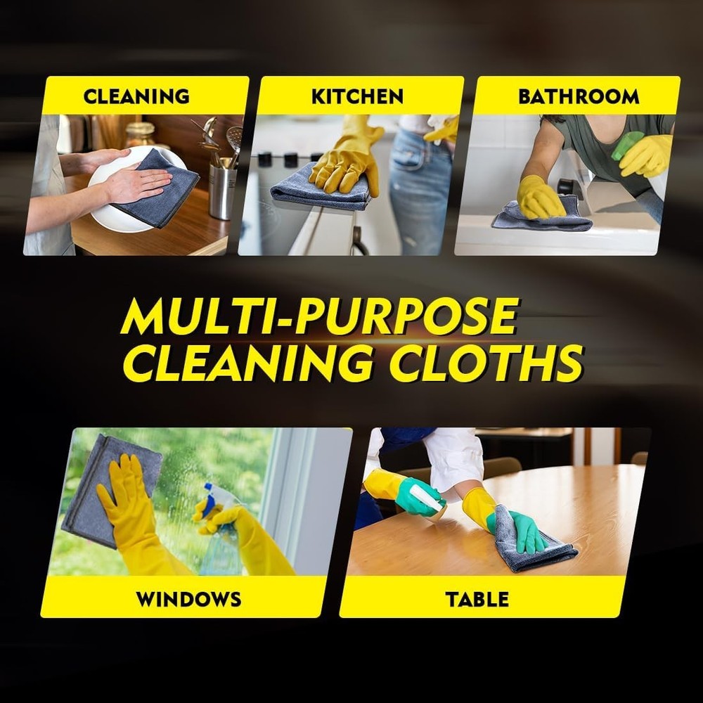 S & T 968601 Microfiber Cleaning Cloth 50 Pieces - Multicolor