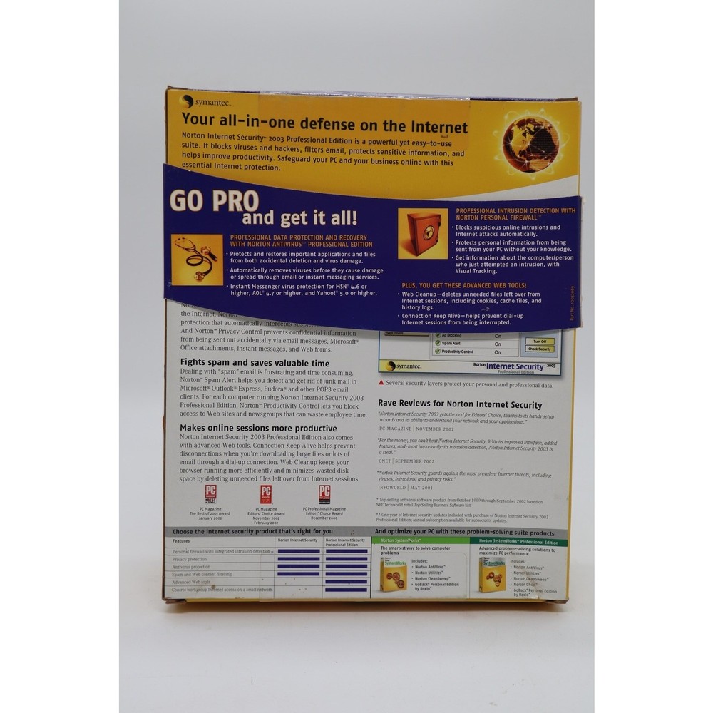 Norton Internet Security 2003 Professional Edition - Windows XP/2000/Me/98 - New