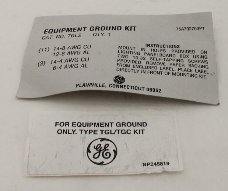 GE TGL2 Equipment Ground Kit (Silver)