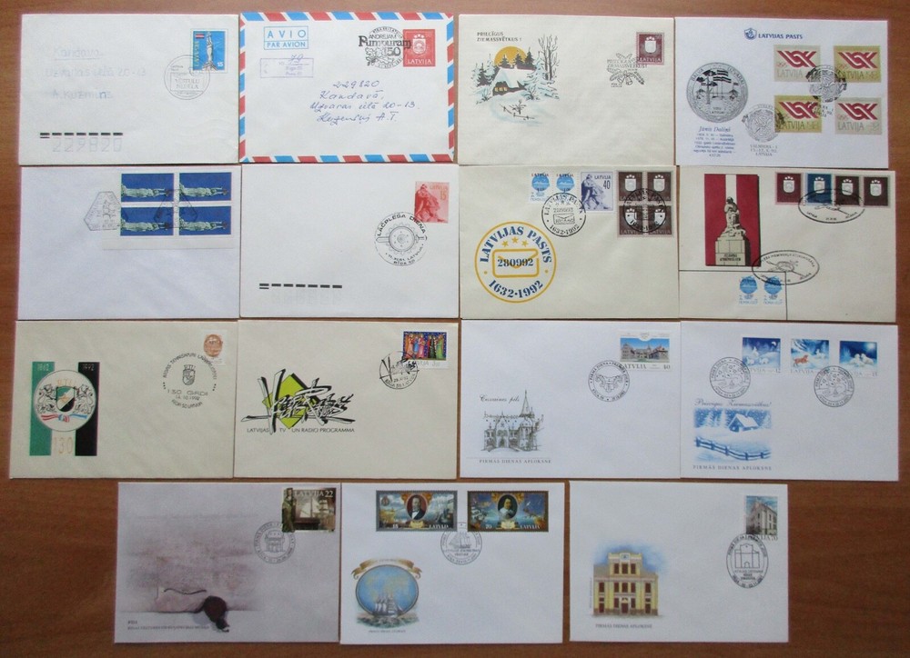 Latvia - 1991-2008 Covers w/ Special Cancelations and FDC