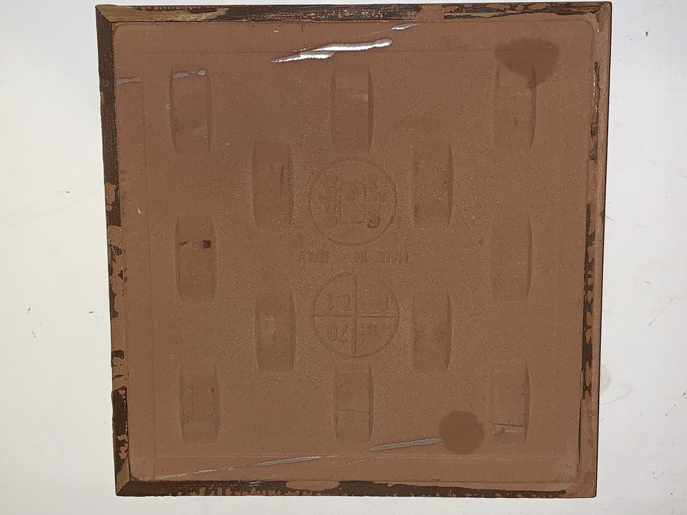 Vintage Ceramic Tile 6" x 6" Made in Italy Brown Beige Pattern