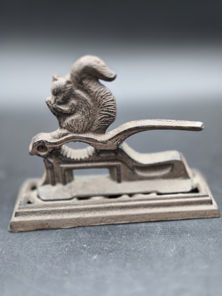 Vintage  Metal Cast Iron Squirrel Nutcracker