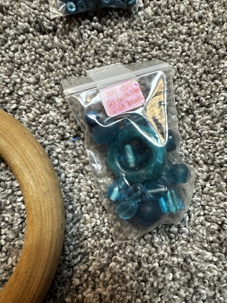 Vintage Macrame Accessories Rings Beads