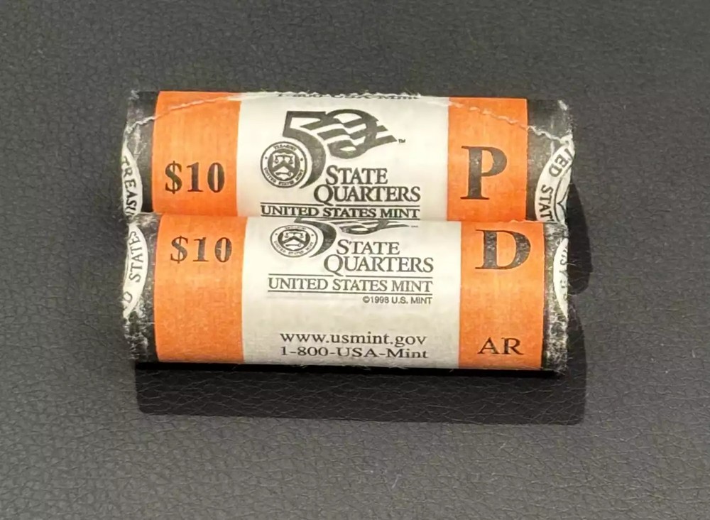 2003 P&D Arkansas State Quarters BU Mint Rolls