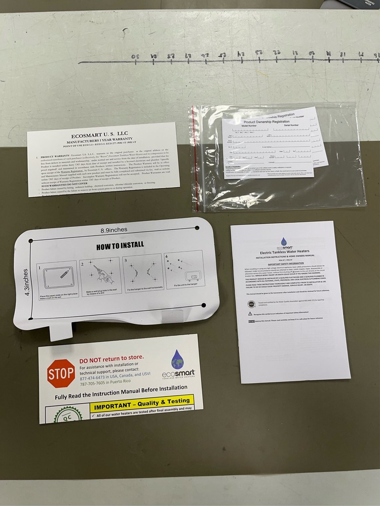 EcoSmart 3500 W Tankless Electric Water Heater