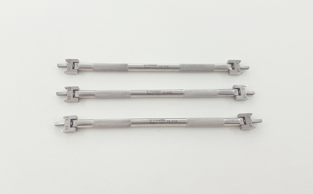 3 Pcs Dentist Bracket Positioning Height Gauge Wick Type Dental Instruments
