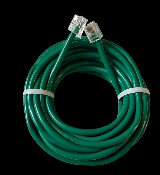 RJ11 CAT5 Green DSL Telephone Data Cable  15 Ft