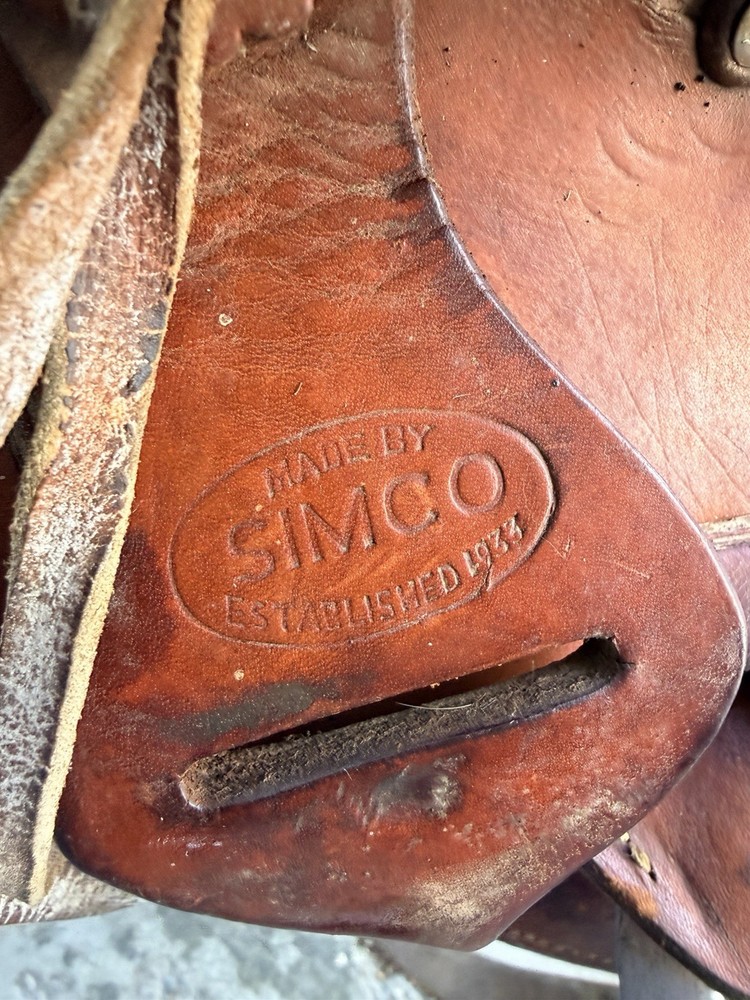 SIMCO WESTERN SADDLE #355 15" SEAT 7" GULLET Great Condition