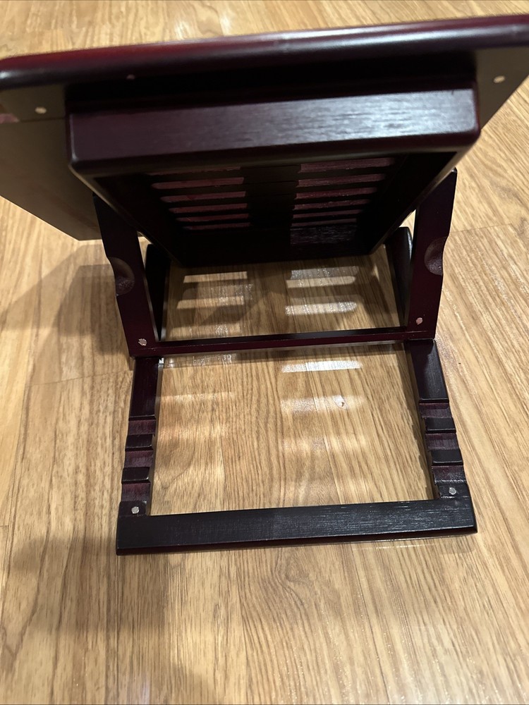 Adjustable Wooden Tablet & Book Stand – Foldable Desktop Holder Easy Storage