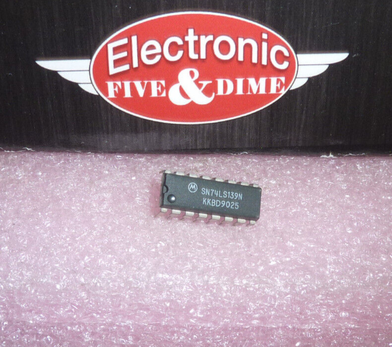 SN74LS139N Motorola Decoder/Driver, LS Series, Inverted Output, TTL, PDIP16   IC