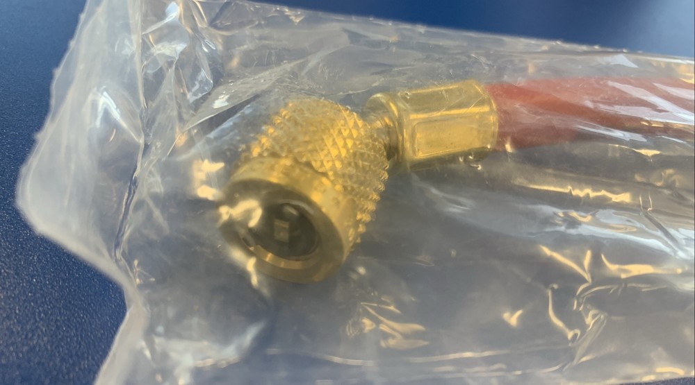 YELLOW JACKET 1/4" RED FLEX FLOW ADAPTER W/ VALVE 25602