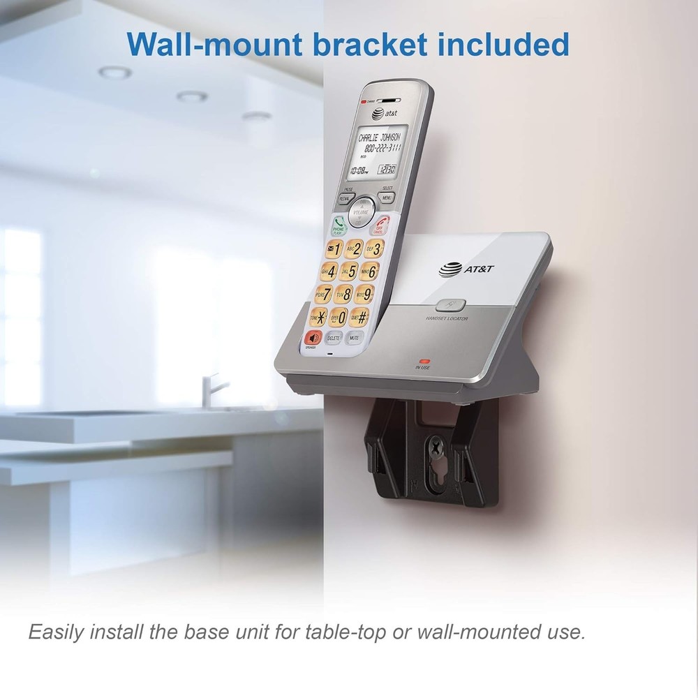 Long-Range Cordless Phone with Three Handsets and Secure Sound Technology