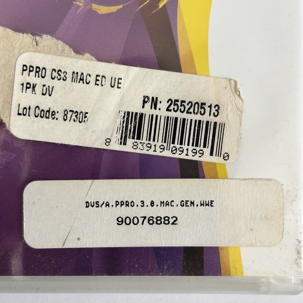 Adobe Premiere Pro CS3 Software for Macintosh Mac with Serial Numbers