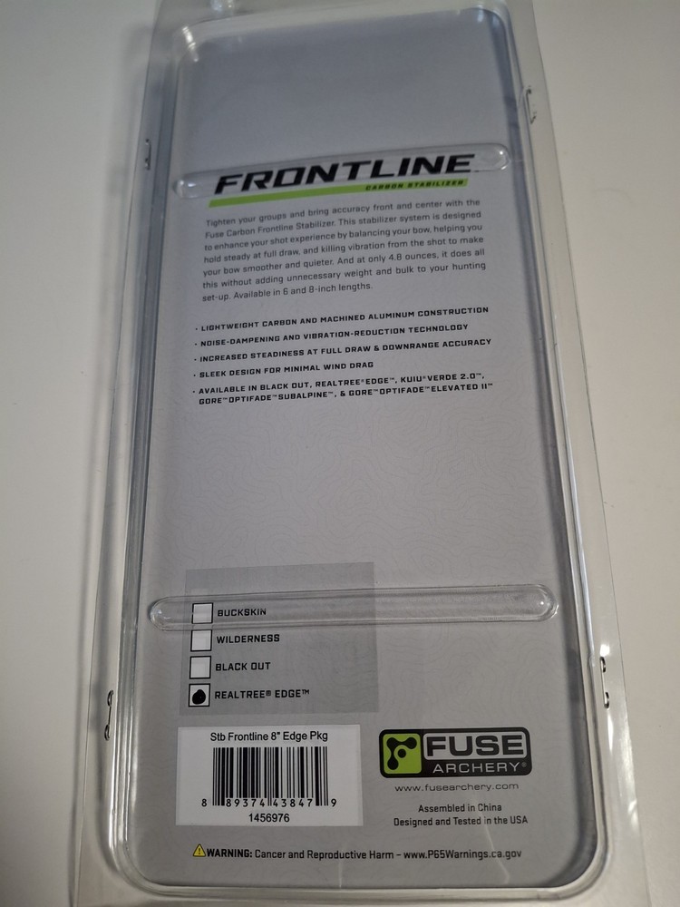 Fuse Archery Frontline Stablizer Real Tree Edge Camo 8 Inch