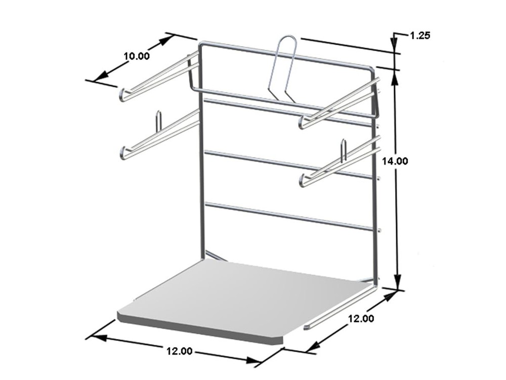 TShirt Bag Rack with HeavyDuty Polyethylene Base