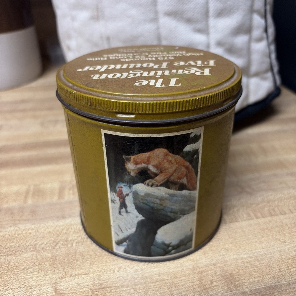 Empty Remington .22 Five Pounder Vintage Tin