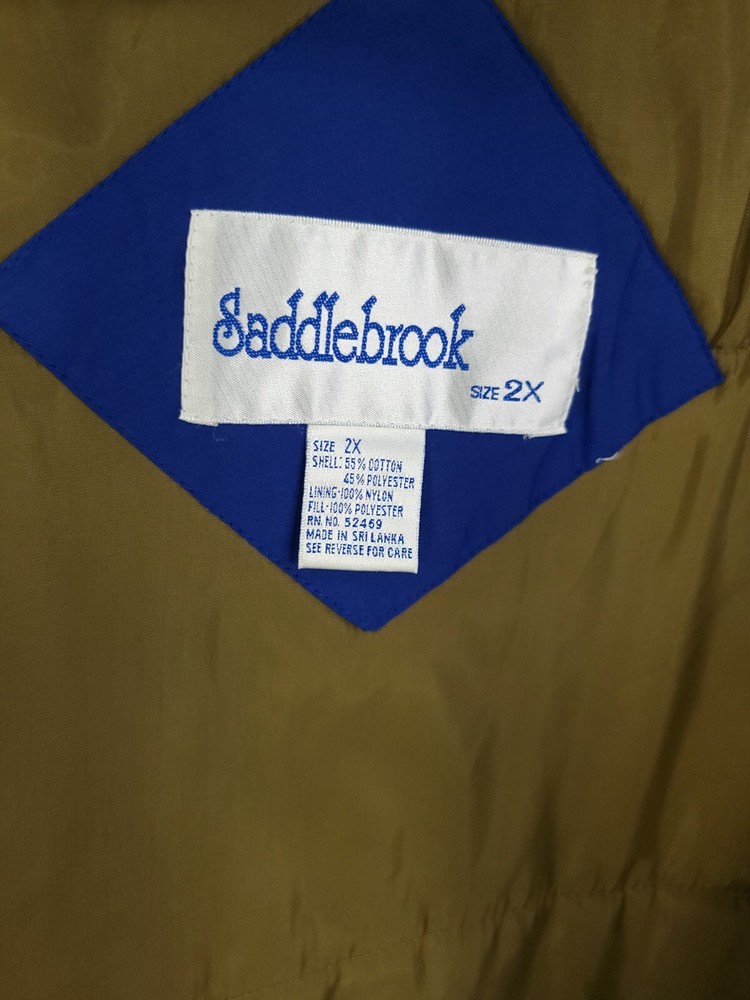 Saddlebrook Jacket Men's 2X Blue Zip Front Distressed