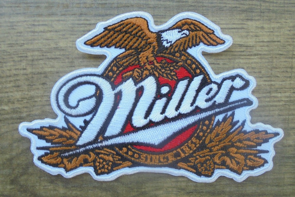 MILLER BEER EAGLE IRON ON PATCH  4 3/8 BY 2.75"
