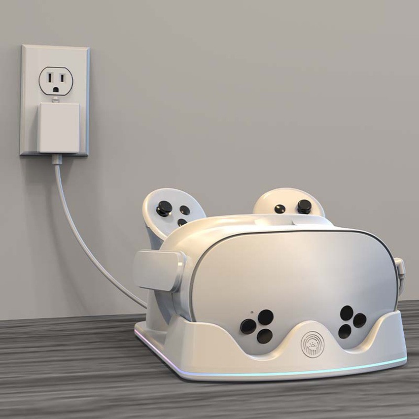 VR Headset Handle Controller Charging Stantion with LED Light for Quest 2/3/3S