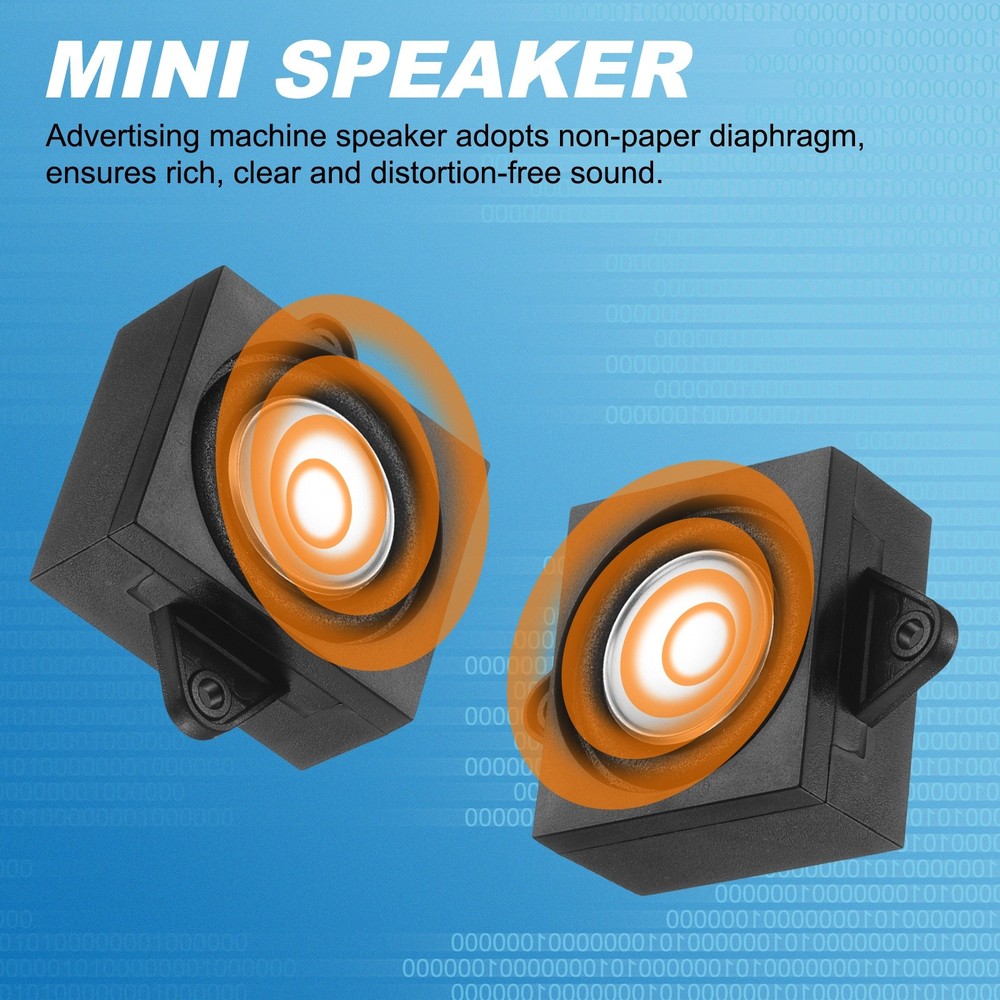 3W 4Ω Mini Speaker, 2PCS Full-Range Portable Micro Loudspeaker, Black Silver