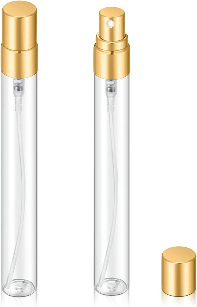 20Pcs 10ml Empty Clear Glass Mist Spray Bottle Refillable Mini Perfume Atomizer