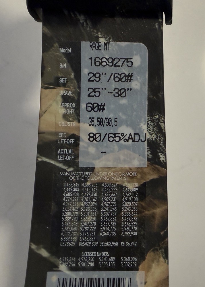 Browning Rage Compound Bow RH Right-Handed