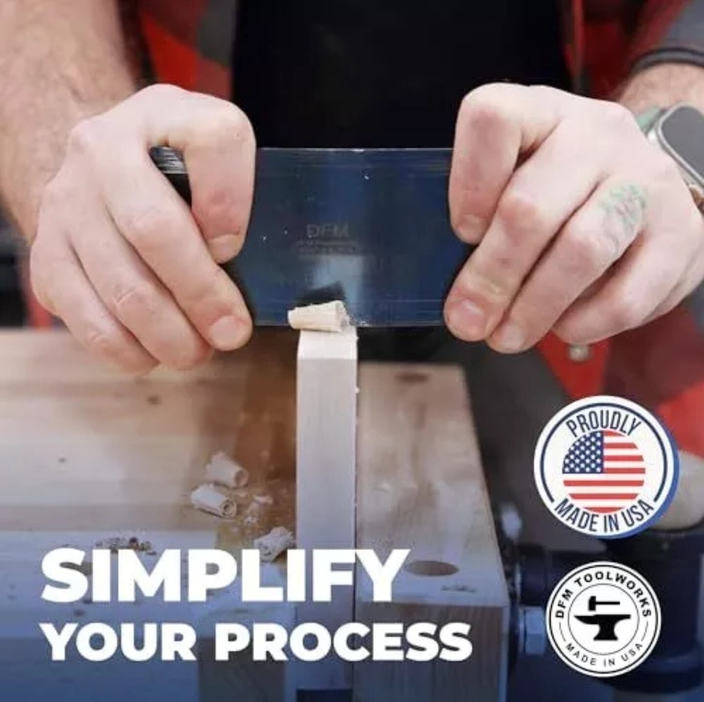 DFM Tool Works Rectangle Card Scraper - Precision Cabinet Multi-use Scraper f...