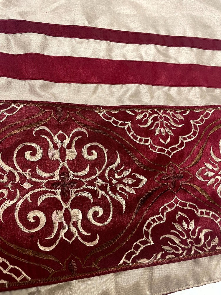 Lot of 3 Table Runners Set Multicolor Damask Pattern for Kitchen & Dining Table