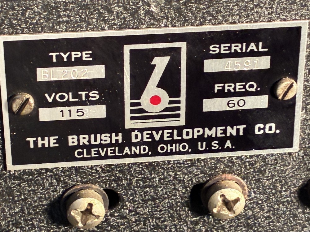 Brush Dev. Co. BL-202 2-Channel Magnetic Azimuth Elevation Oscillograph AS IS