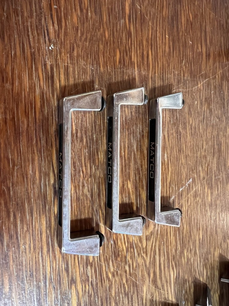 Three (3) Vintage MATCO Tools Toolbox Box Chest Cabinet Cart Pull Handles